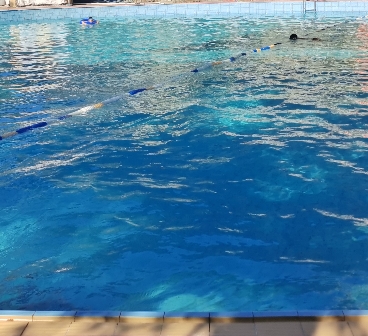 太热，游泳